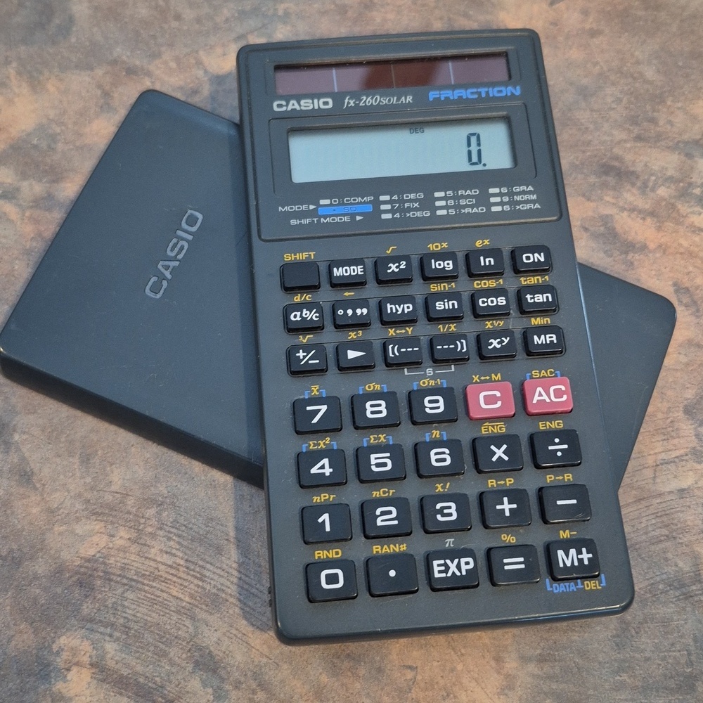 CASIO FX-260 Solar Fraction Scientific Calculator with Slide Case Cover